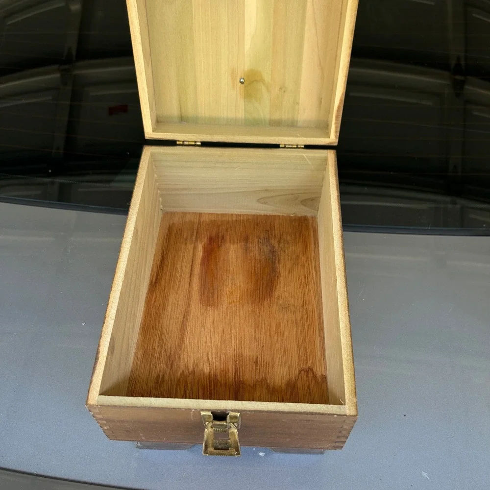 Vintage Shoe Shine Valet Box kit Brown Wood footrest grandpacore